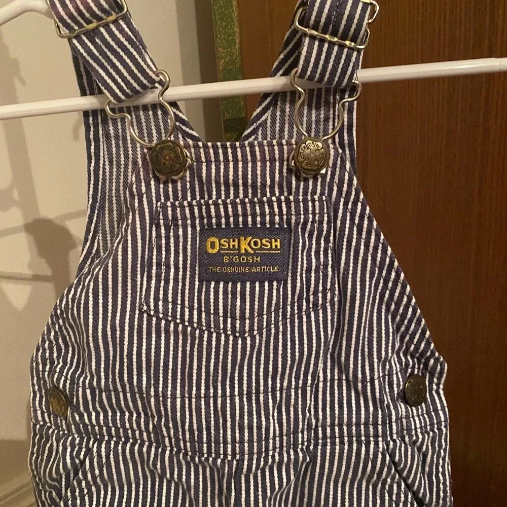 Vintage Oshkosh B’Gosh Conductor Overalls - Size 3/6 Months